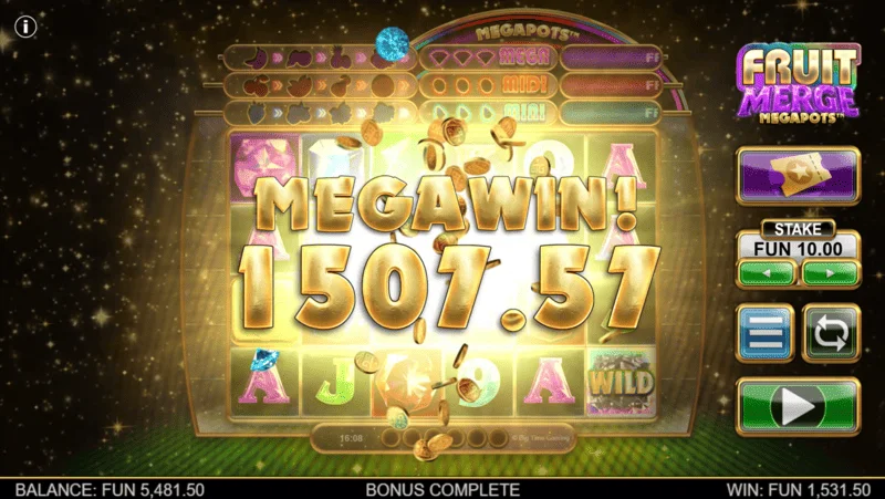Fruit Merge Megapots - grande vincita nel round